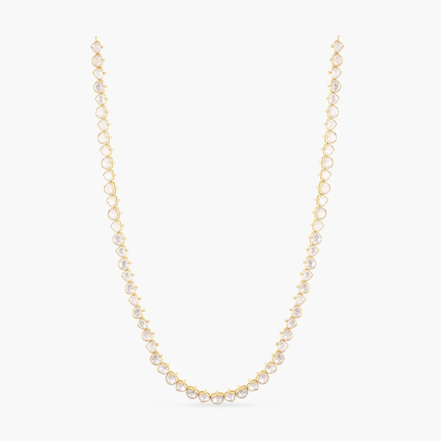 Bama Moissanite Gold Plated Silver Chain Necklace