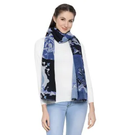 Baroque Puzzle Blue Shawl