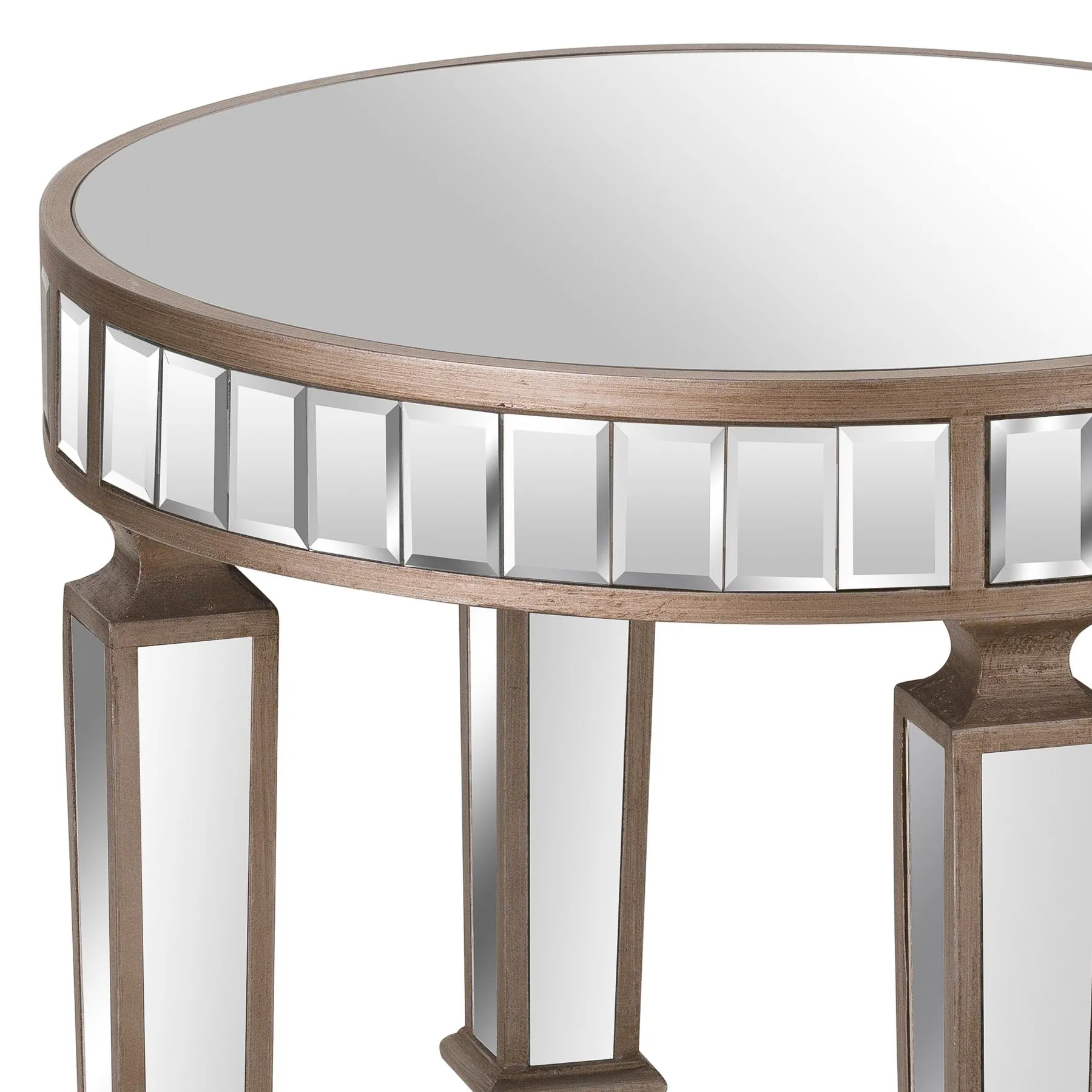 Belfry Mirrored Round Side Table