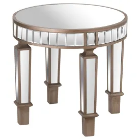 Belfry Mirrored Round Side Table