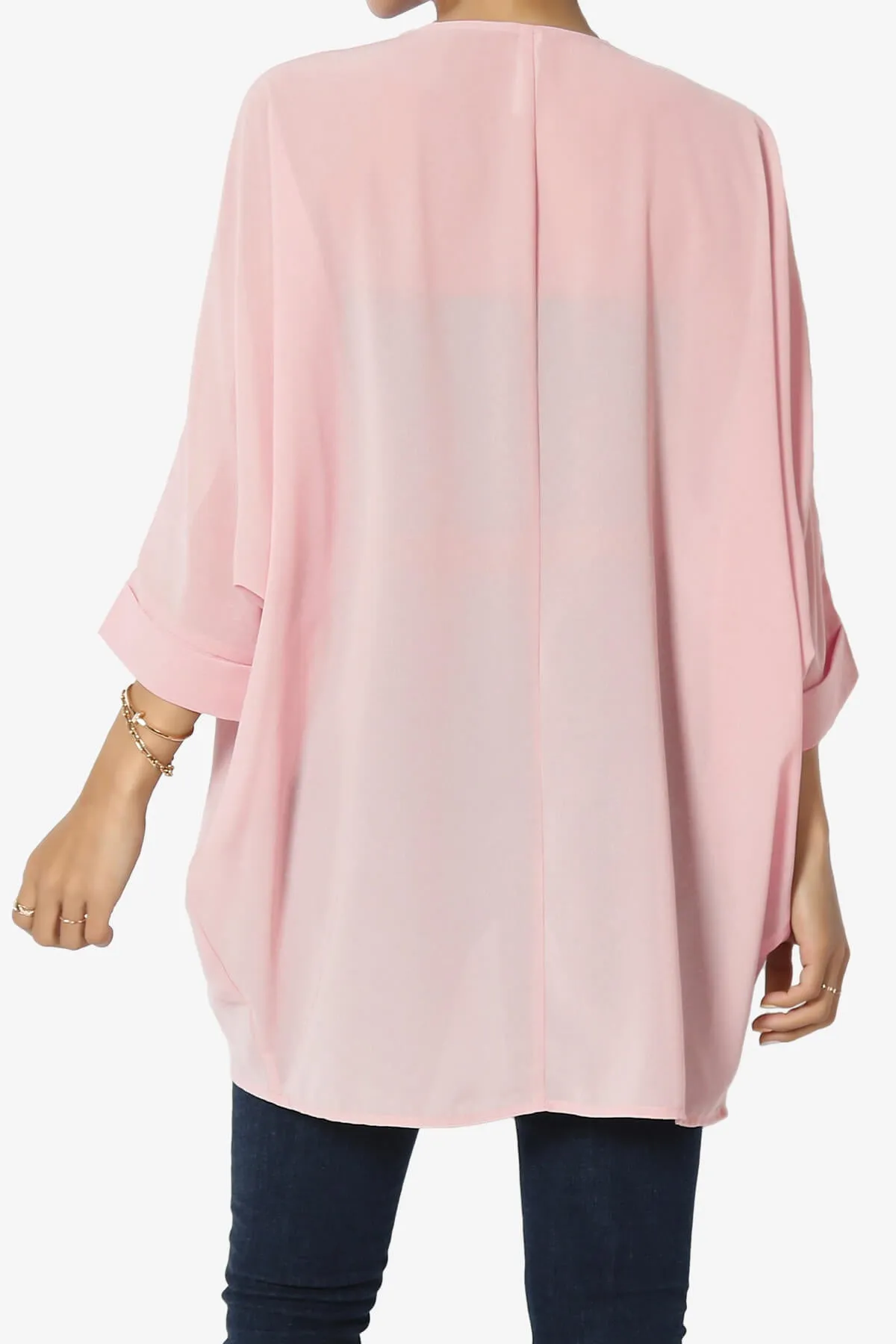 Blivia Pleated Kimono Chiffon Cardigan