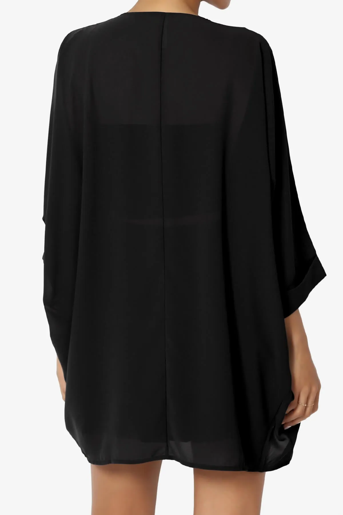 Blivia Pleated Kimono Chiffon Cardigan