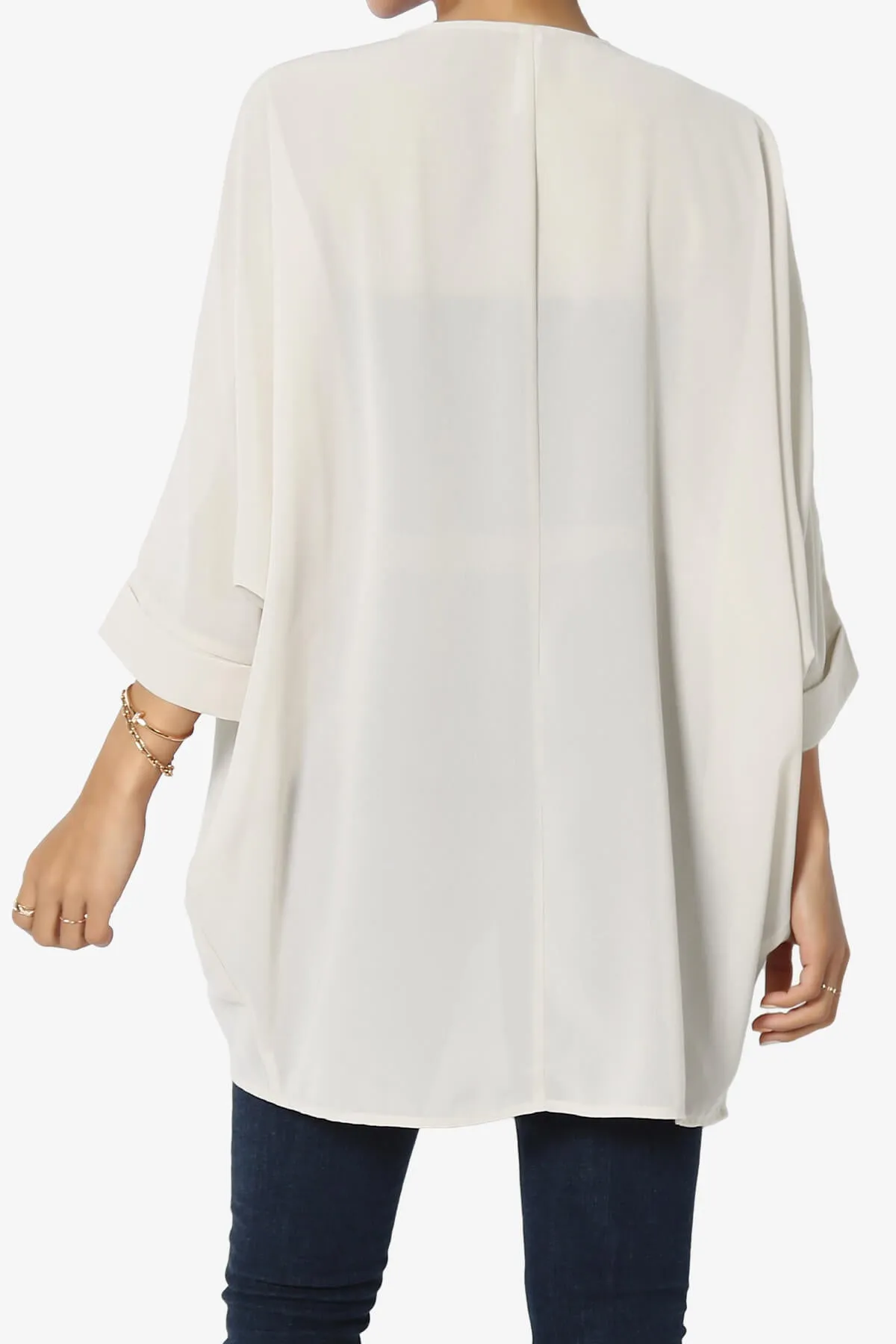 Blivia Pleated Kimono Chiffon Cardigan