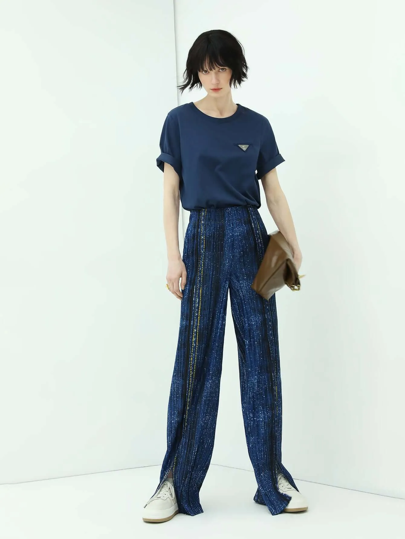 Blue High Waist Pants