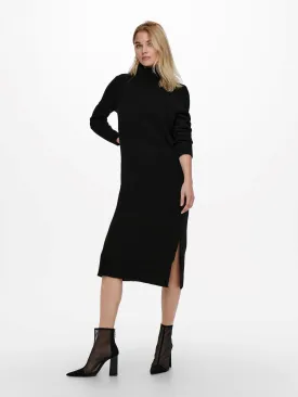 Brandie Roll Neck Dress - Sort