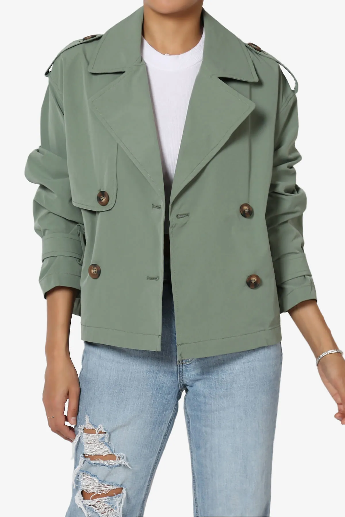 Brixton Cropped Trench Jacket