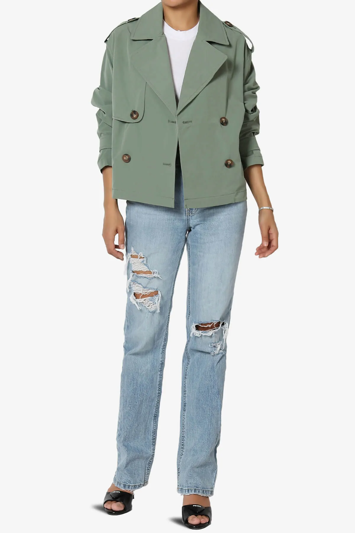 Brixton Cropped Trench Jacket