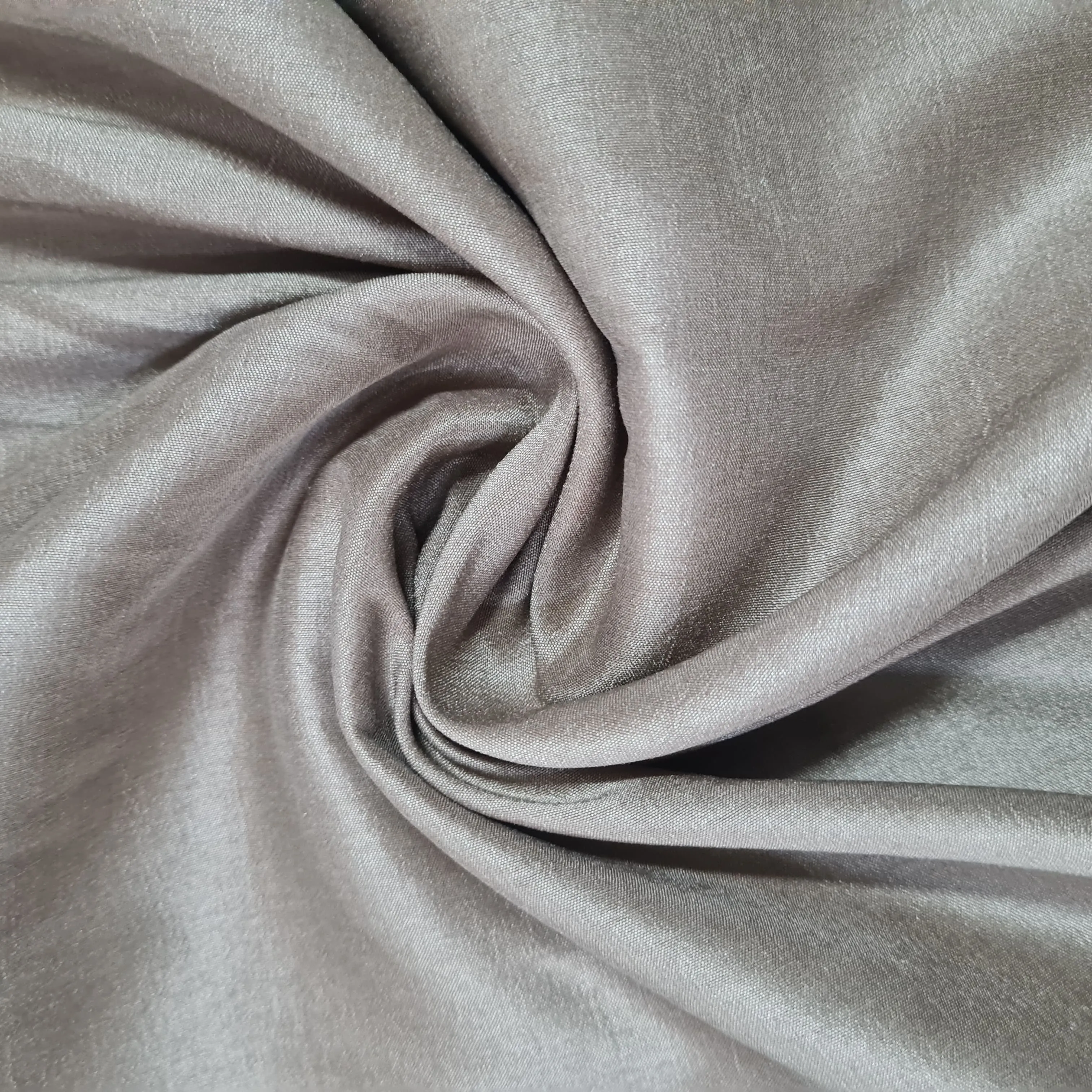 Brown Solid Russian Silk Fabric 17933