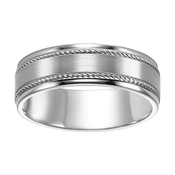 Brushed and Braided Wedding Band