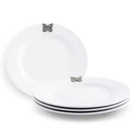 Butterfly Melamine Lunch Plates - Set of 4