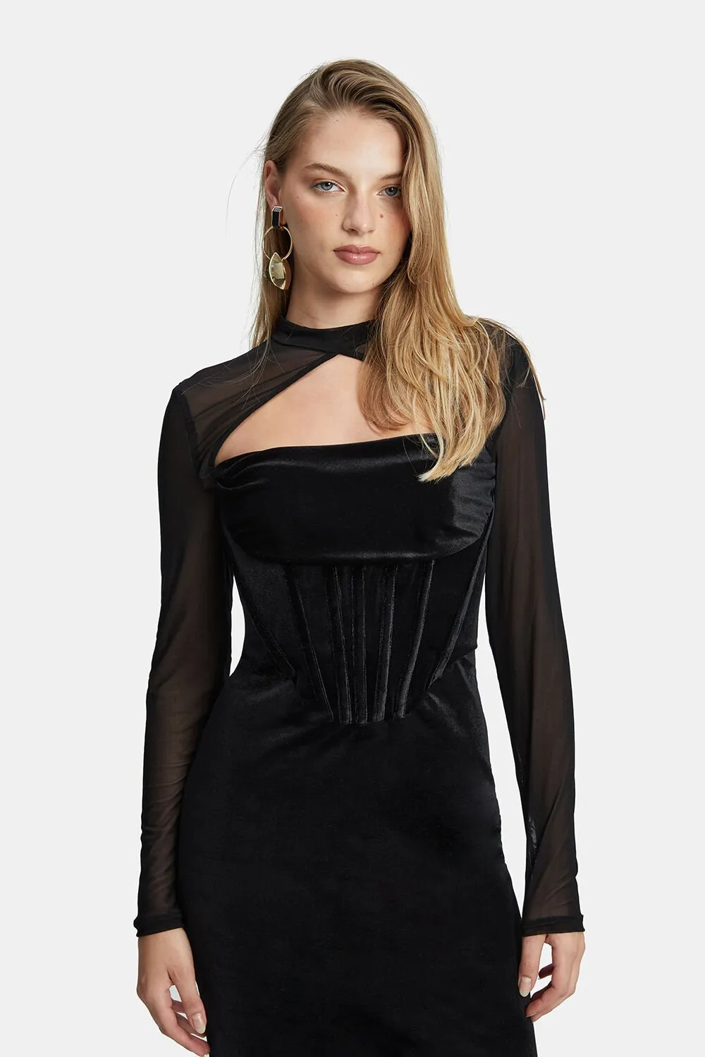 Castila Corset Dress - Black