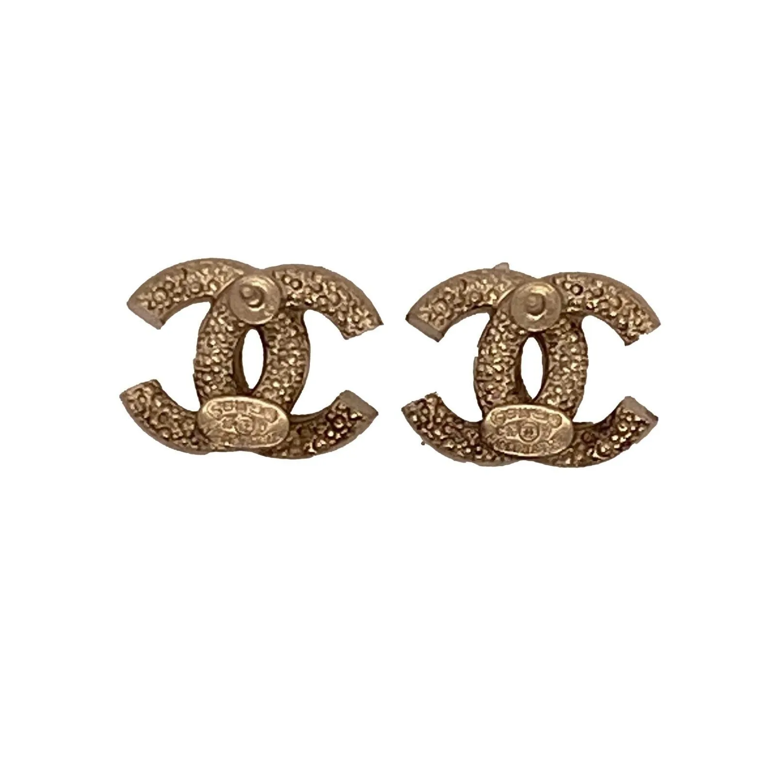 Chanel - 18V CC Logo Classic Timeless Mini Crystal Earrings