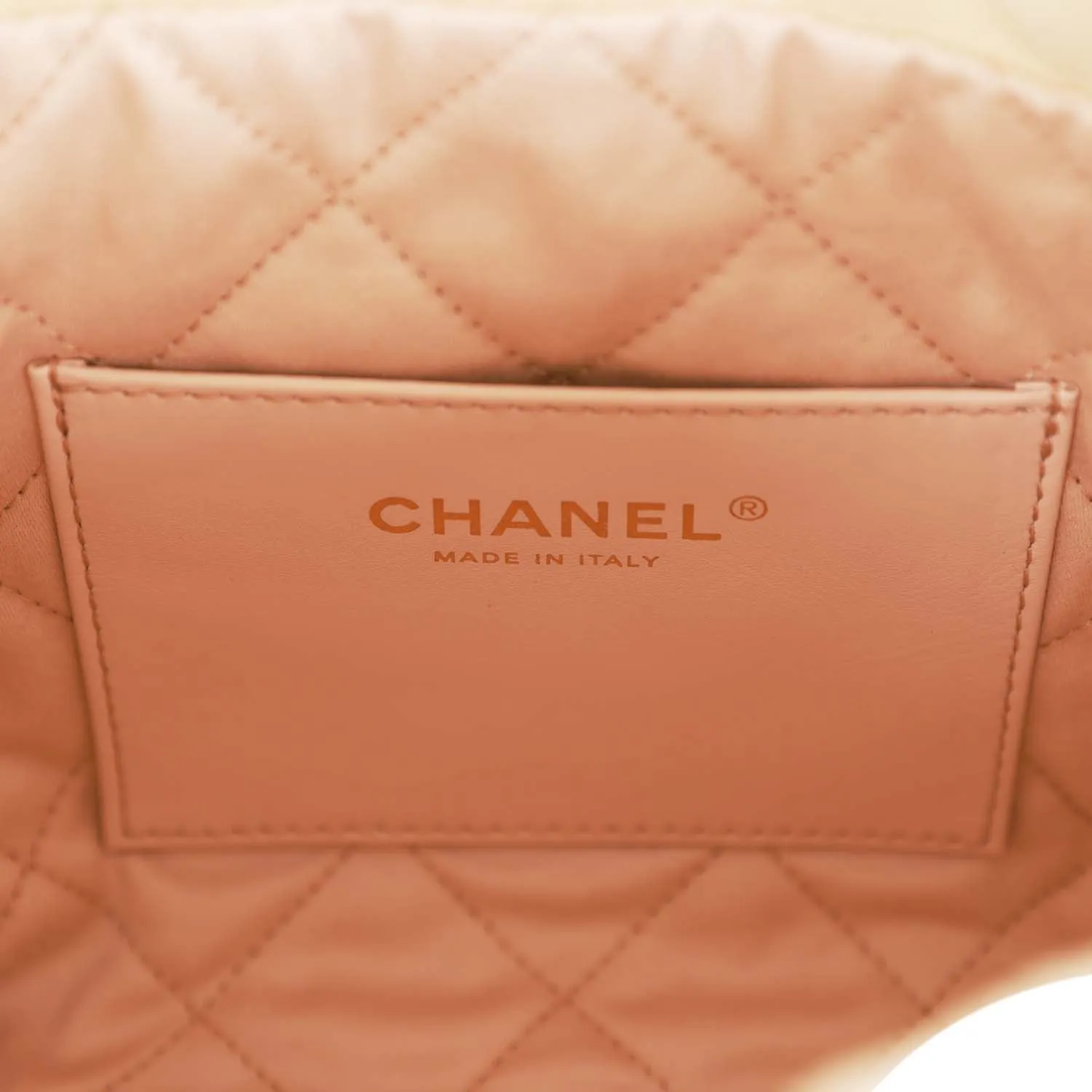 Chanel Mini 22 Bag Champagne Iridescent Calfskin Gold Hardware