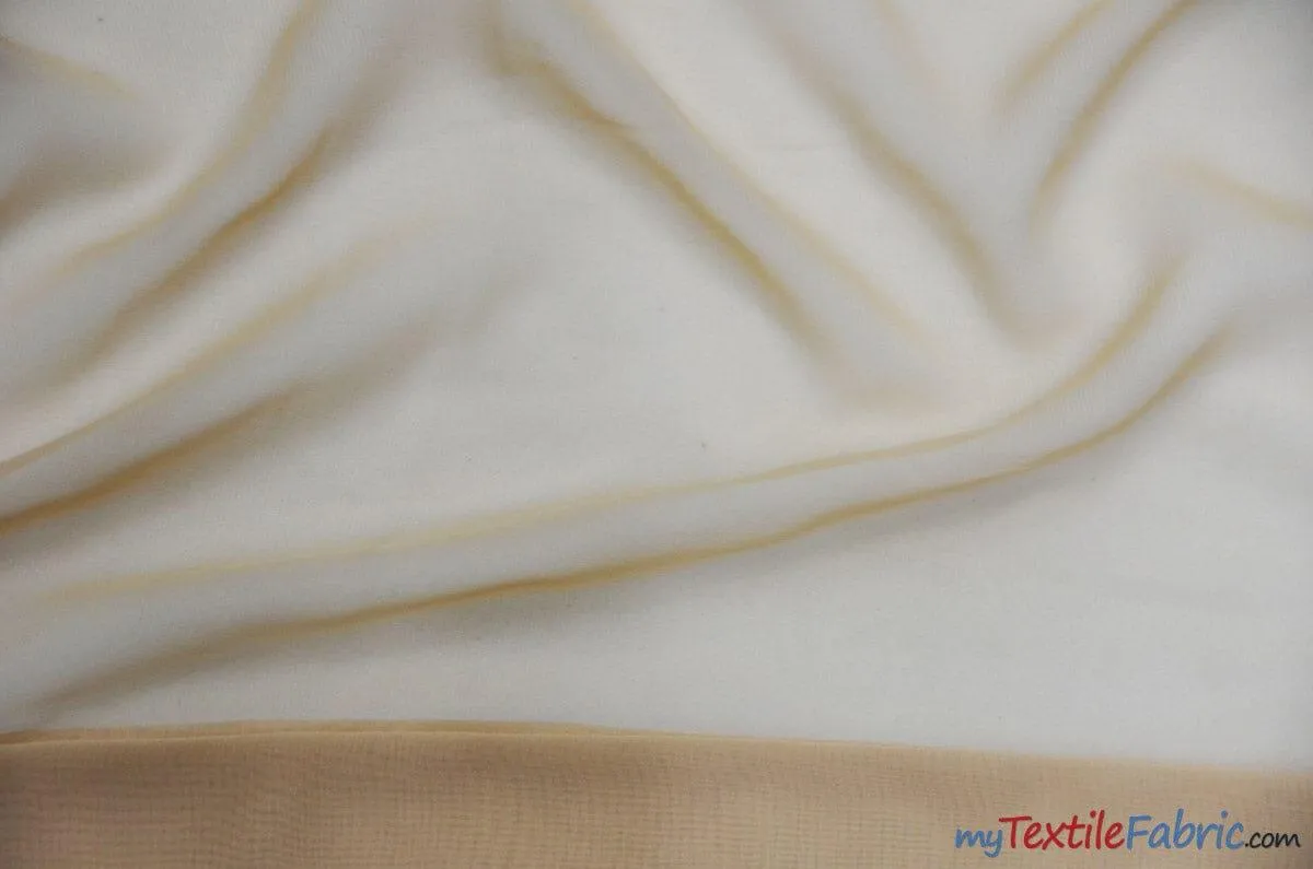 Chiffon Fabric | Super Soft & Flowy | 60" Wide | By the Continuous Yard | Multiple Colors |