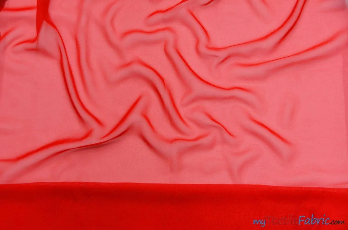 Chiffon Fabric | Super Soft & Flowy | 60" Wide | By the Continuous Yard | Multiple Colors |