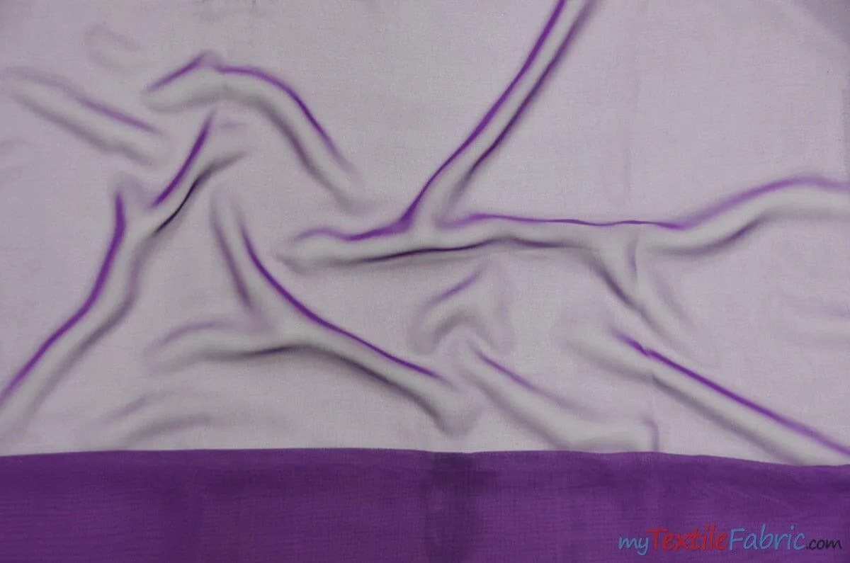 Chiffon Fabric | Super Soft & Flowy | 60" Wide | By the Continuous Yard | Multiple Colors |