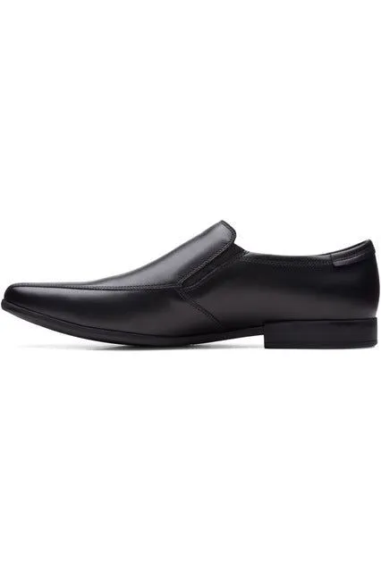 Clarks Sidton Edge in Black Leather