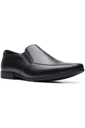 Clarks Sidton Edge in Black Leather