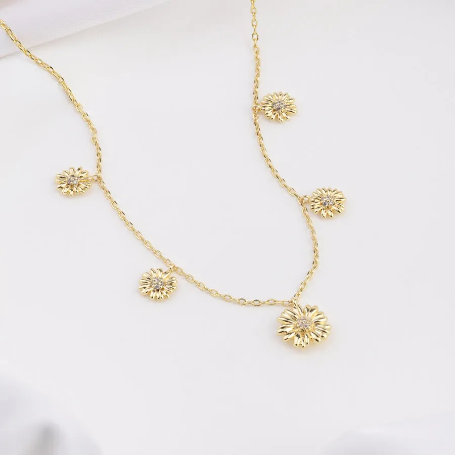 Daisy Multi Gold Necklace