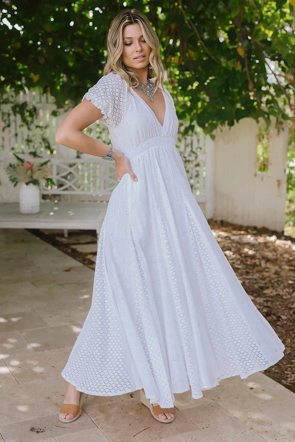 Daisy Rose Maxi Dress- Summer White