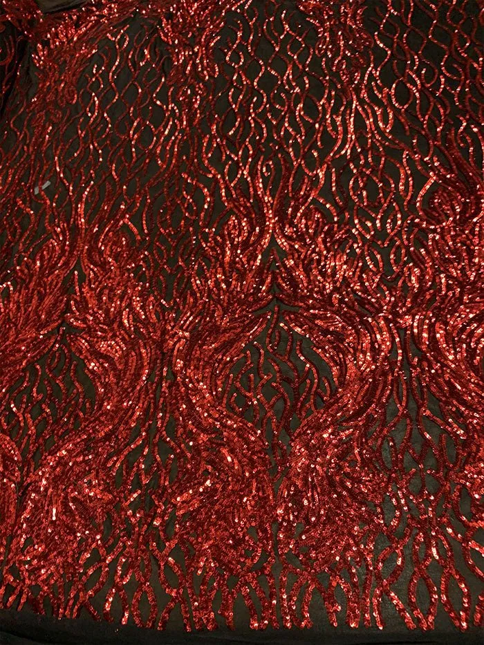 Damask Embroidery Fabric 4 Way Stretch Sequin Luxury Fabric