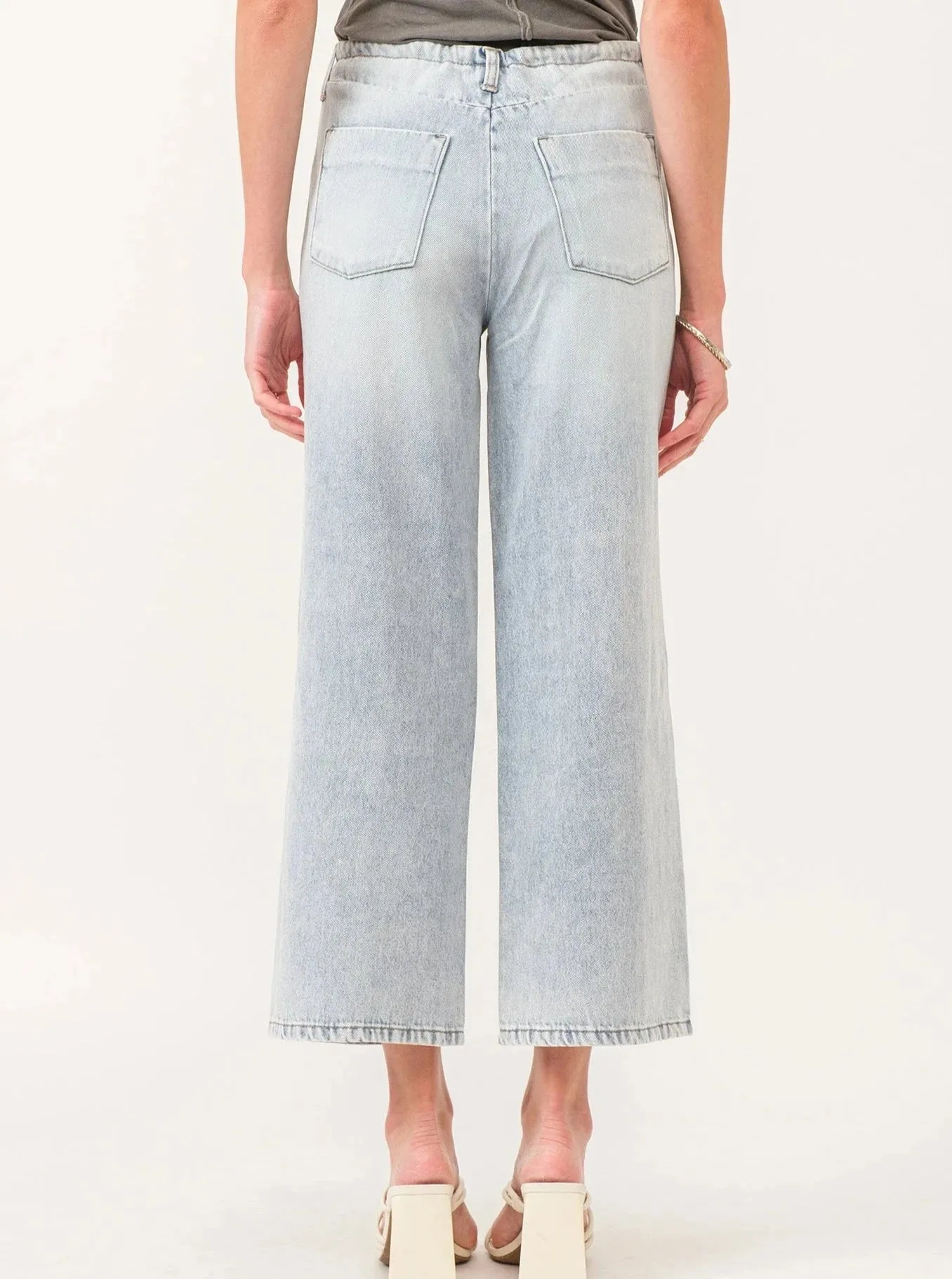 Dear John Polly Super High Rise Cropped Loose Straight Jean Naples