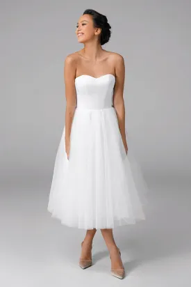 Elizabeth Strapless Midi Dress