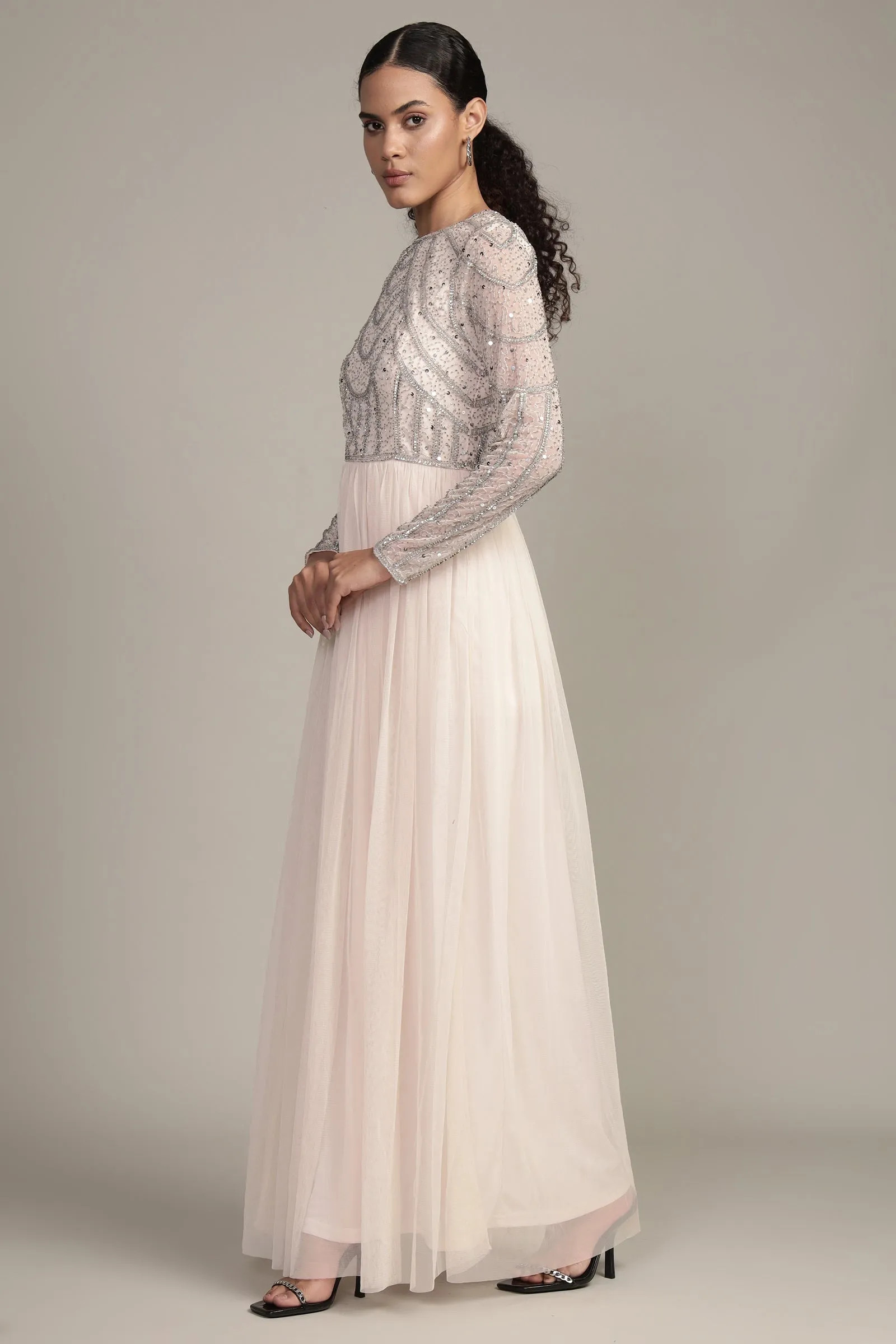 Ellie Maxi Dress in Powder Pink