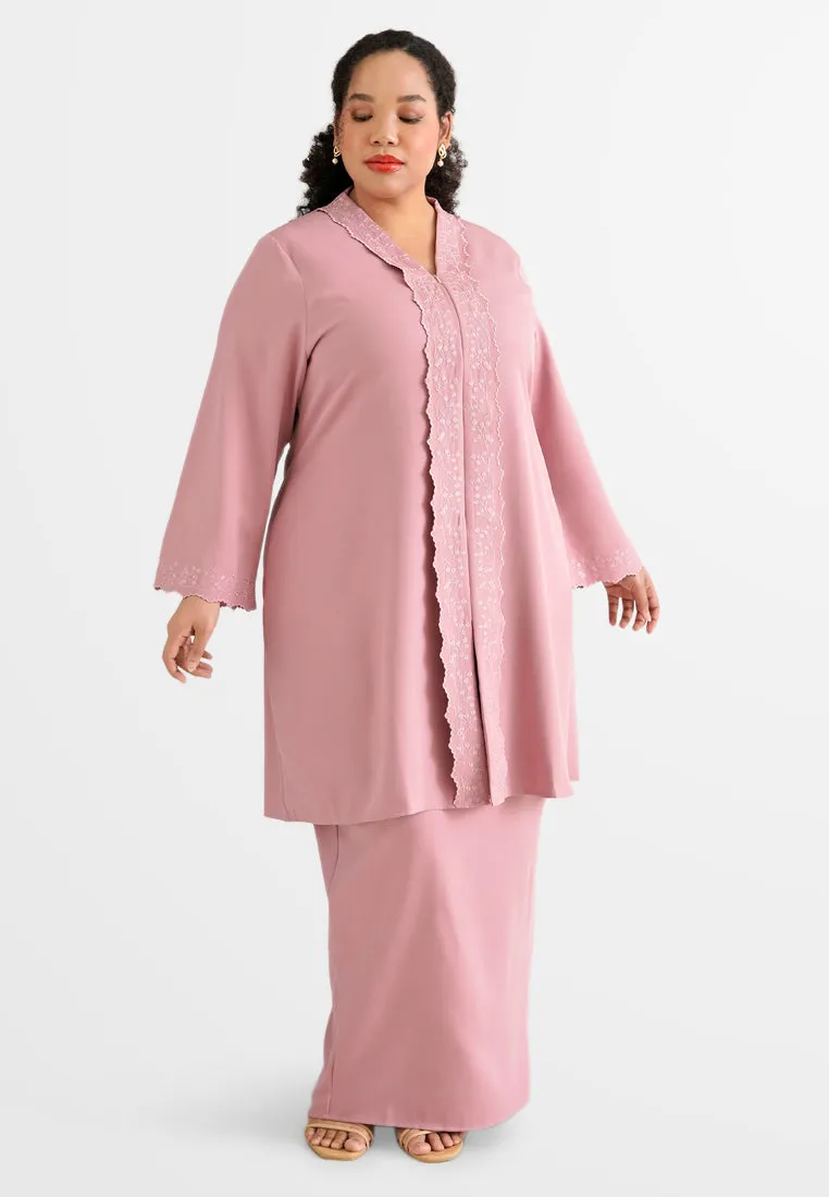 Elzia Minimalist Embroidery Kebaya Set