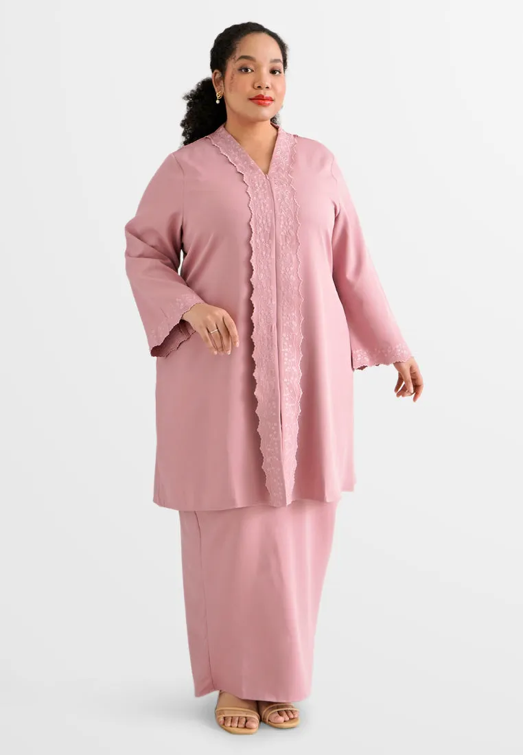 Elzia Minimalist Embroidery Kebaya Set