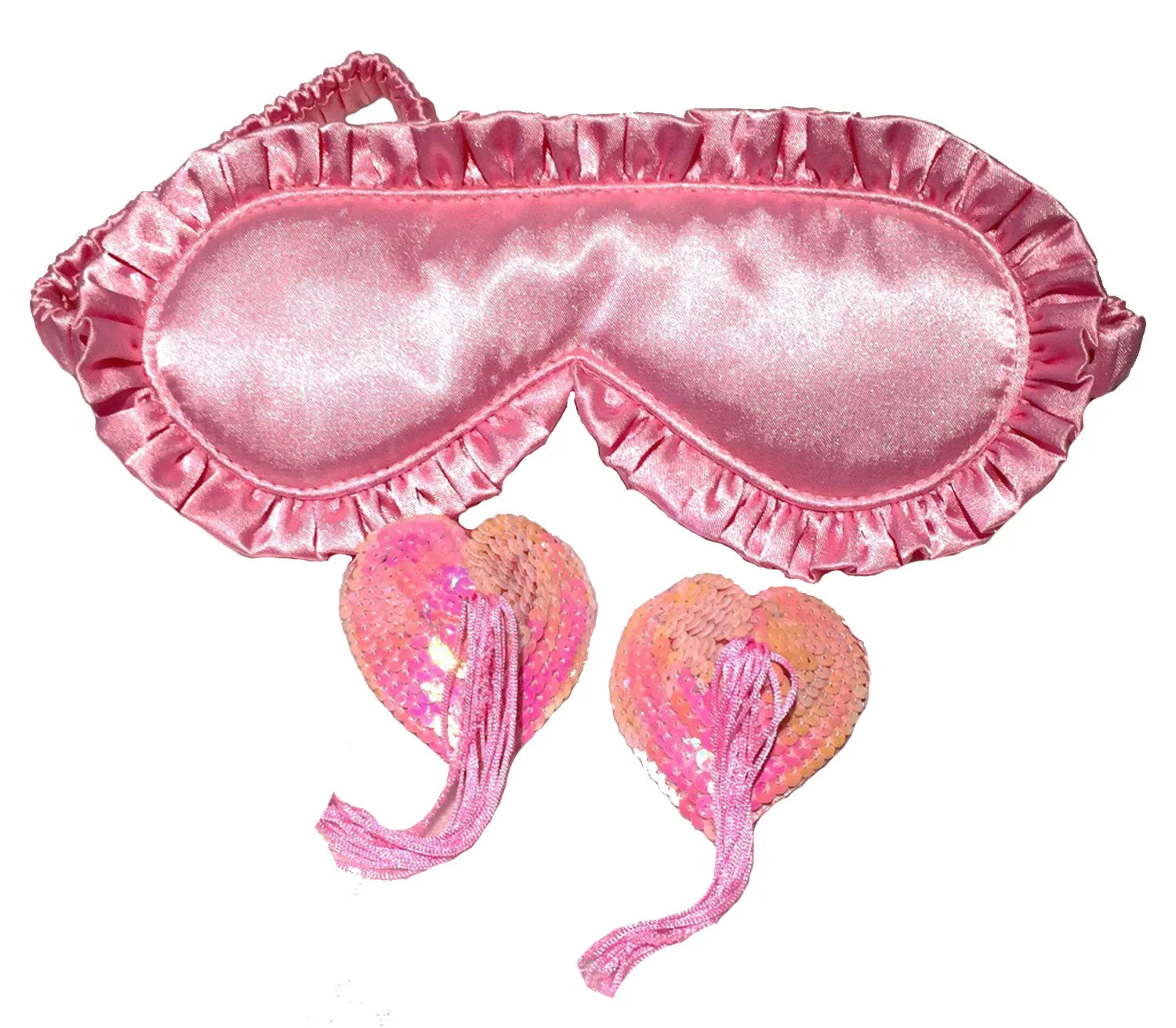 Eye mask Heart Tassel Set