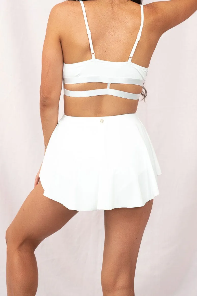 Free Flow Skort - High Waist Bottoms White