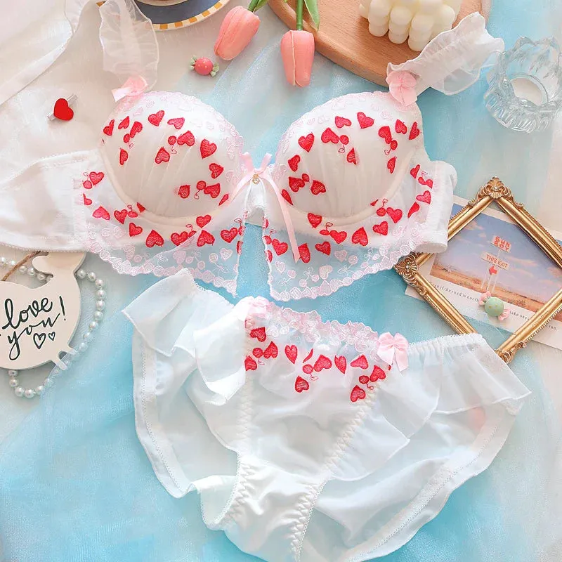 Frilly Valentine Lingerie Set