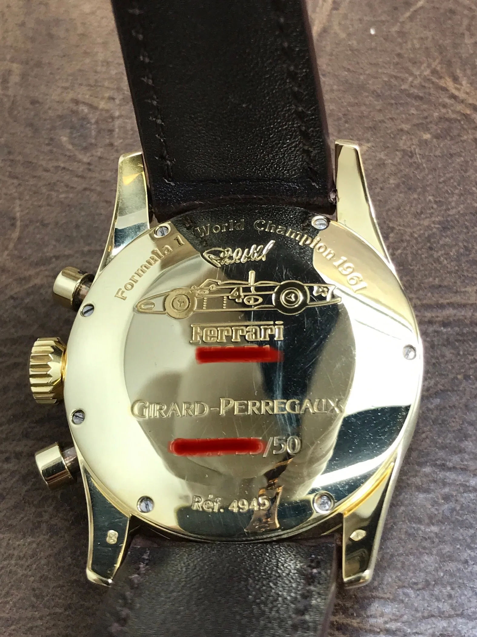 Girard Perregaux Ferrari 156 F.1 L.E 50pcs Chronograph 4945 Ivory Dial Automatic Men's Watch