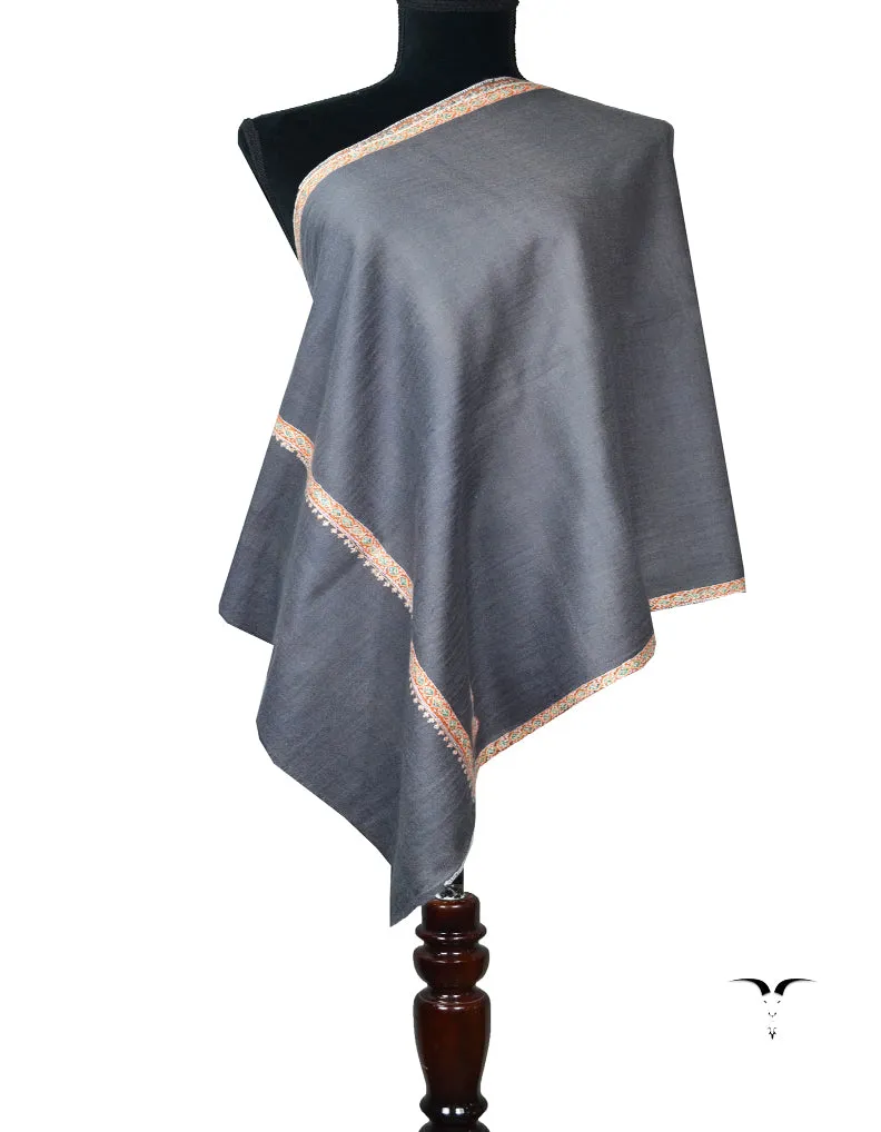 greyish Embroidery Pashmina Stole 7834