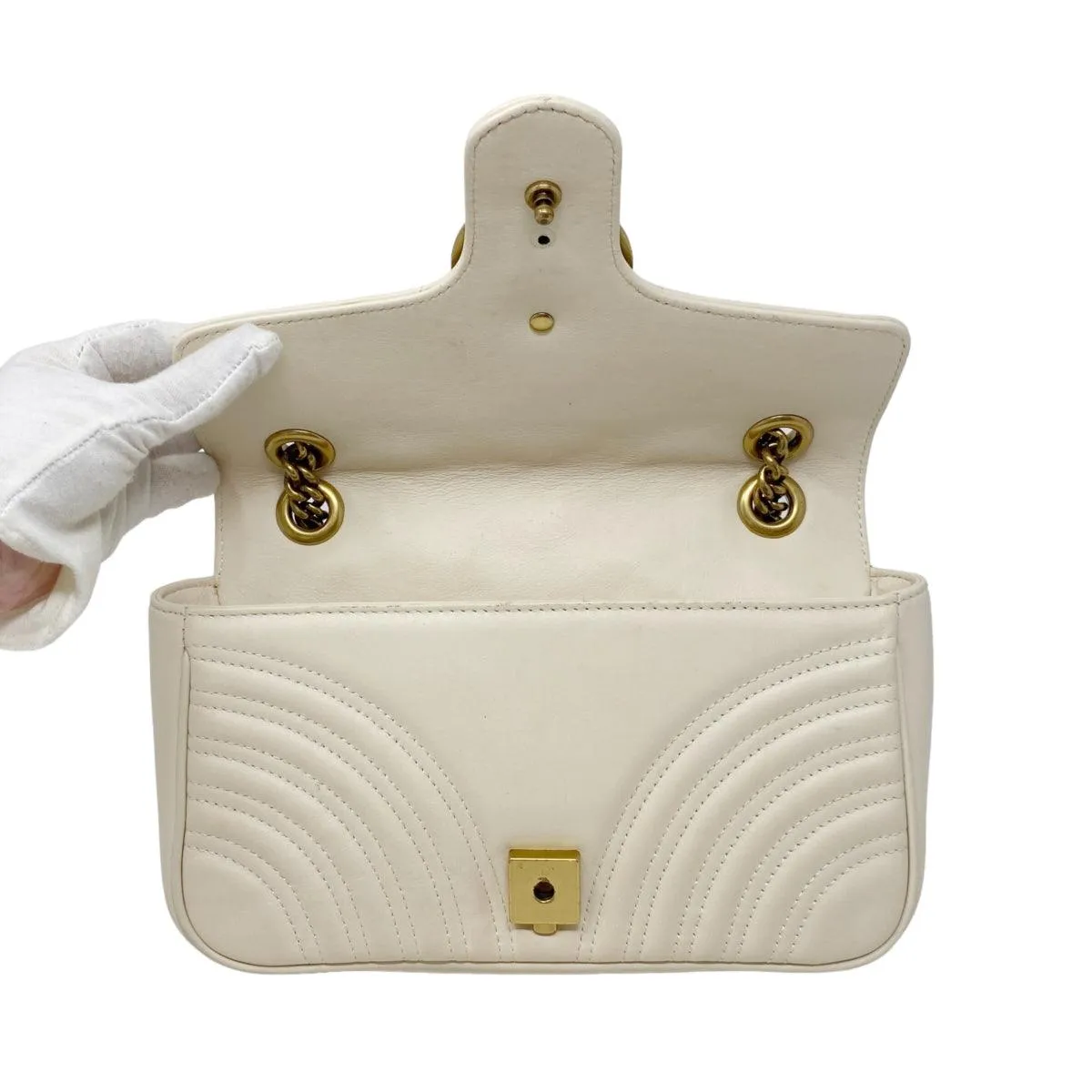 Gucci Ivory Small GG Marmont Bag