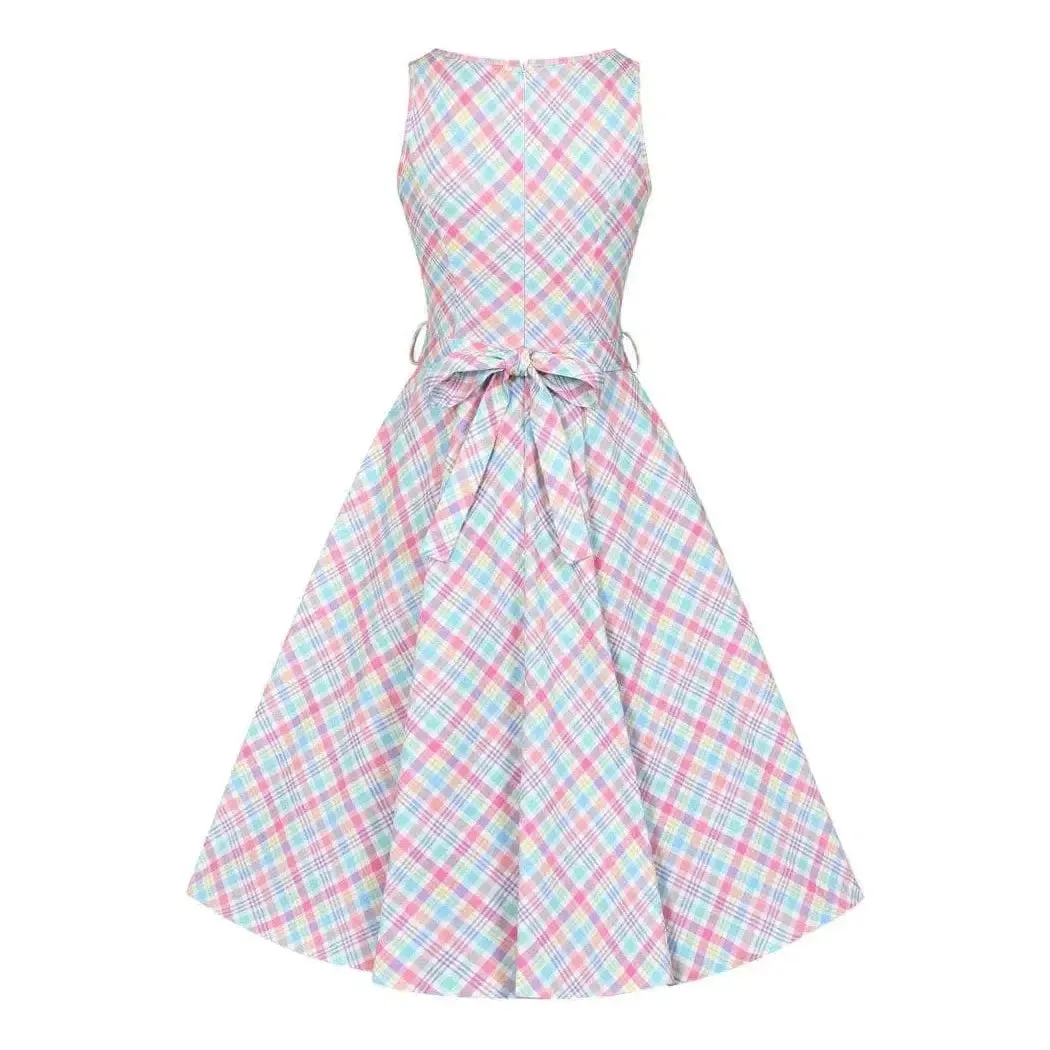 Hepburn Dress - Pastel Gingham