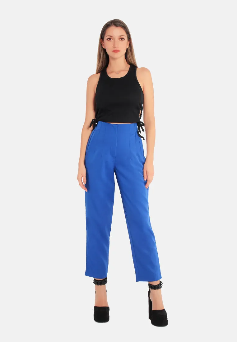 High Waist Semi Casual Trousers