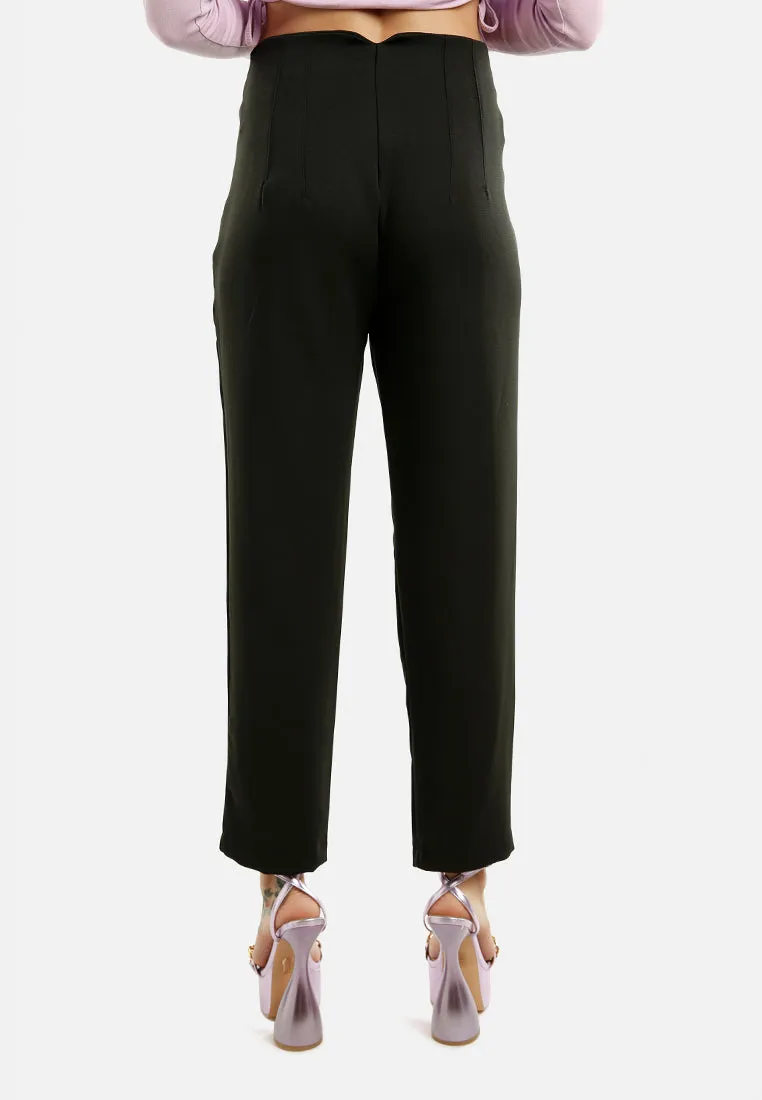 High Waist Semi Casual Trousers