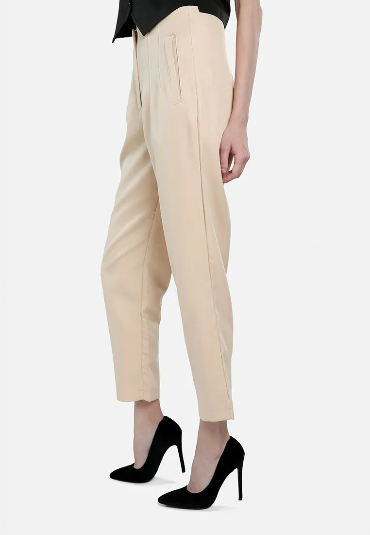 High Waist Semi Casual Trousers