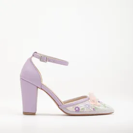 Ivy - Lavender 3D Floral Lace Wedding Shoes