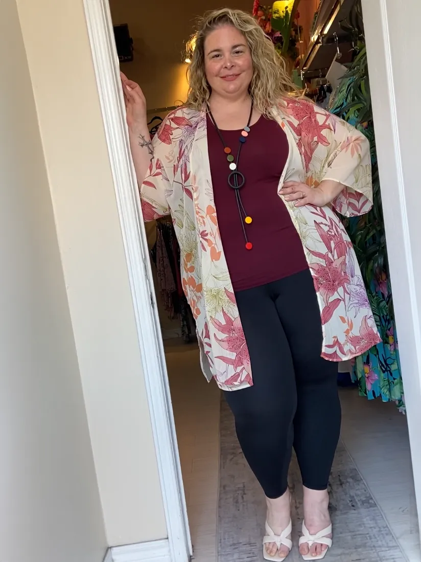 Lilly Plus Size Chiffon Kimono