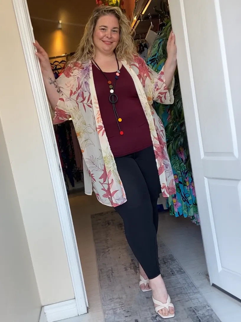 Lilly Plus Size Chiffon Kimono