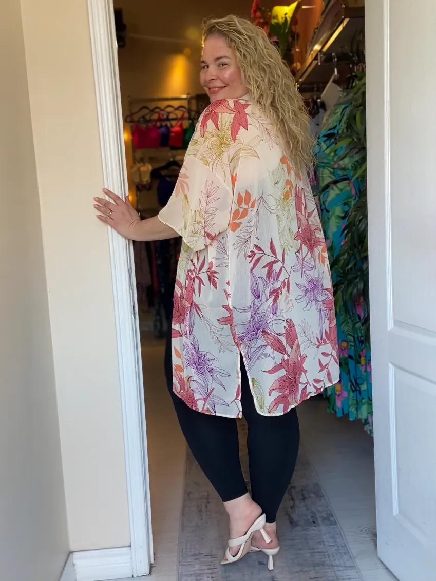 Lilly Plus Size Chiffon Kimono