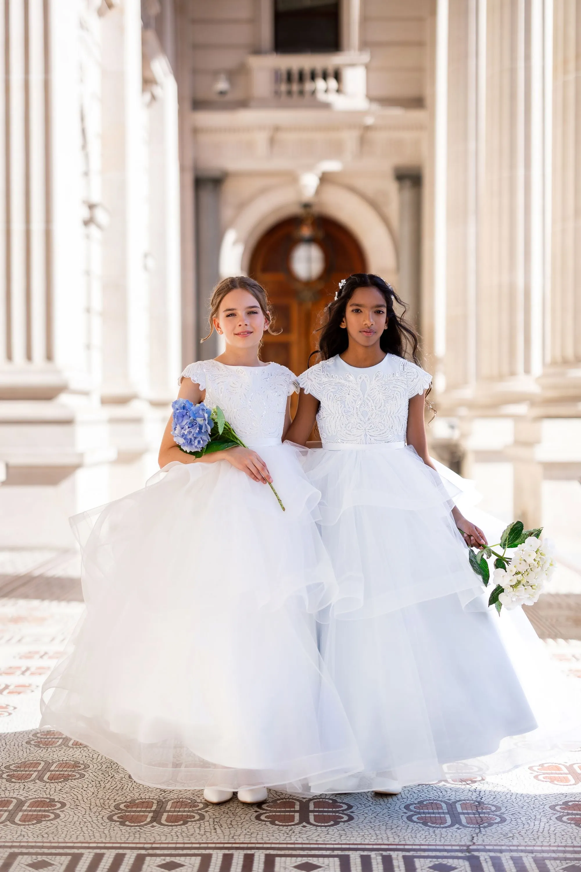 Lourdes - Royal style junior bridesmaid dress