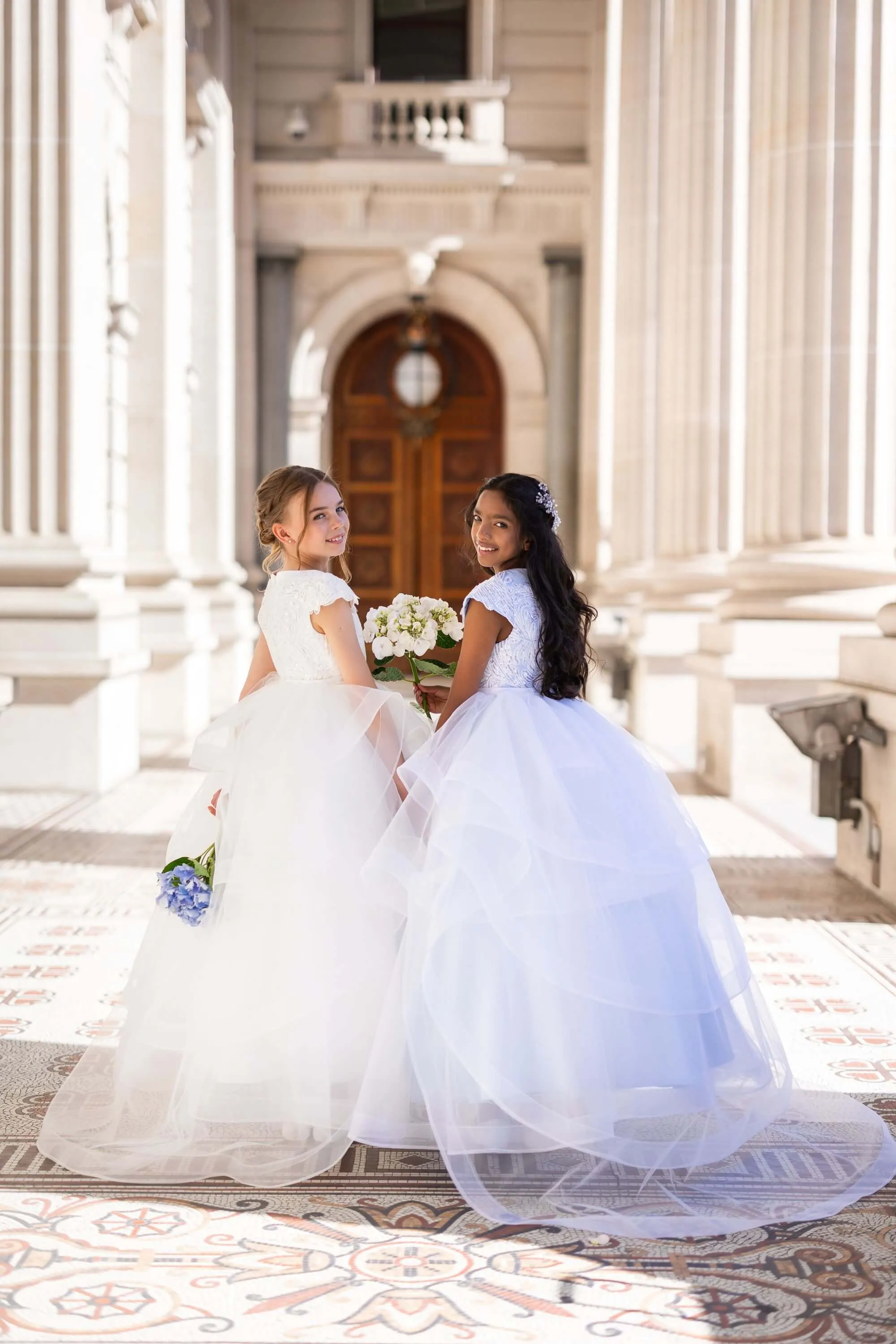 Lourdes - Royal style junior bridesmaid dress