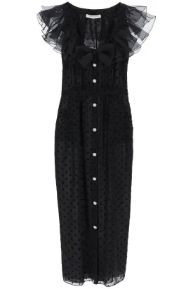 "polka dot midi dress in ge FABX3735 F4309 BLACK