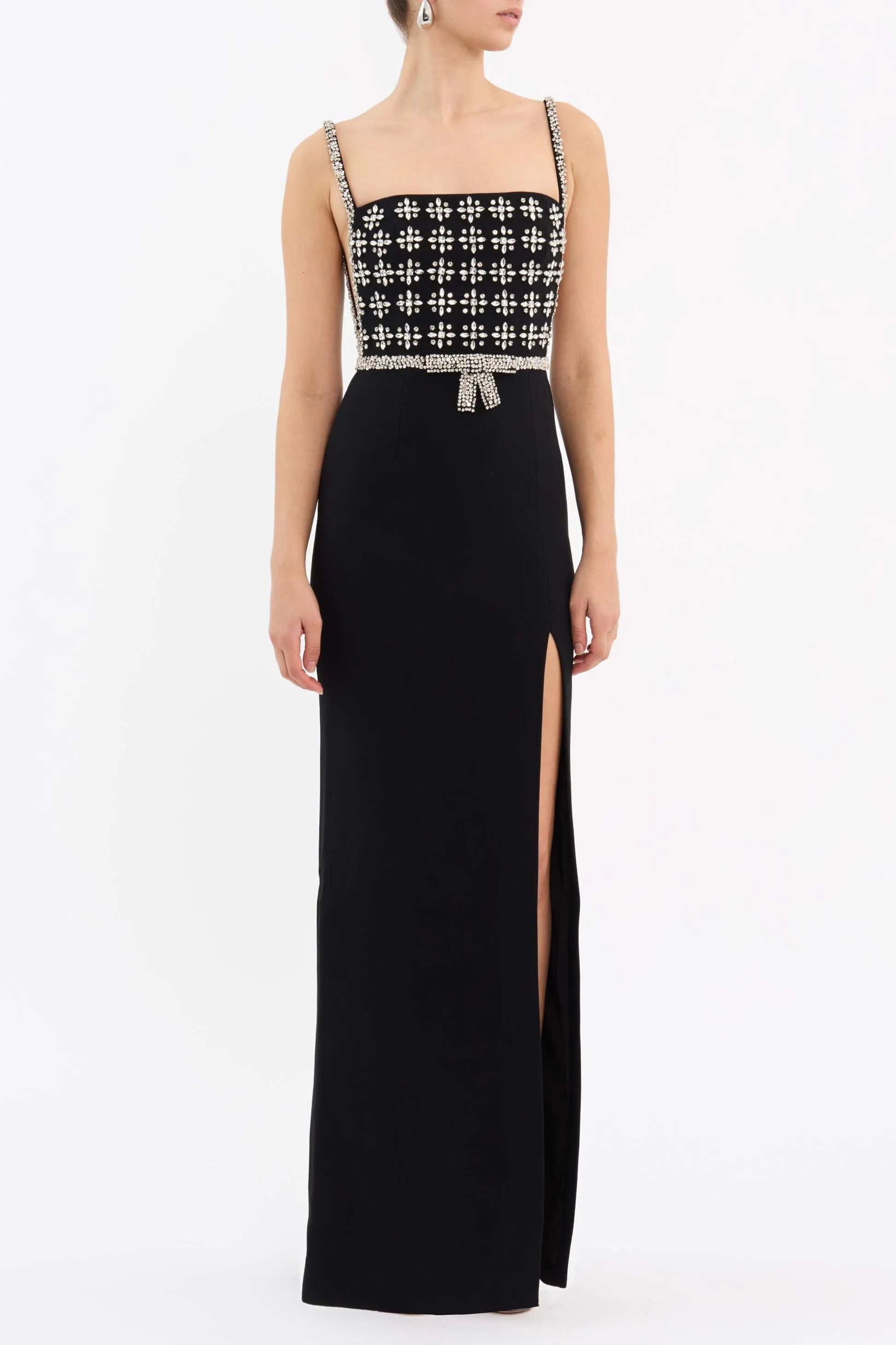 REBECCA VALLANCE Rina Split Gown (Black)