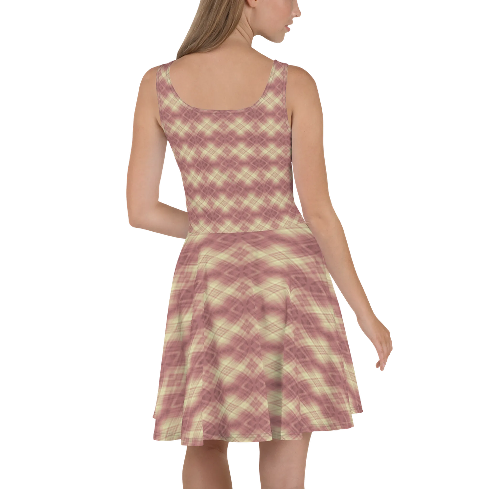 Recursia Argyle Rewired I Skater Dress In Pink