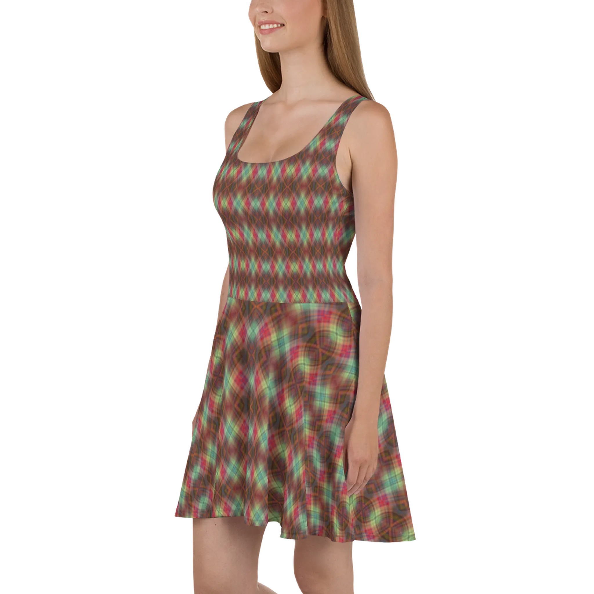 Recursia Argyle Rewired II Skater Dress